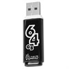 Флеш-диск 64 GB, SMARTBUY Glossy, USB 2.0, черный, SB64GBGS-K - фото 2675601