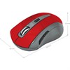 Мышь беспроводная DEFENDER ACCURA MM-965, USB, 5 кнопок + 1 колесо-кнопка, оптическая, красно-серая, 52966 - фото 2675607
