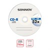 Диск CD-R SONNEN, 700 Mb, 52x, бумажный конверт (1 штука), 512573 - фото 2675698
