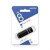 Флеш-диск 8 GB, SMARTBUY Quartz, USB 2.0, черный, SB8GBQZ-K - фото 2676102