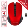 Мышь беспроводная с бесшумным кликом SONNEN V18, USB, 800/1200/1600 dpi, 4 кнопки, красная, 513516 - фото 2676104