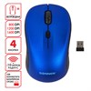 Мышь беспроводная SONNEN V-111, USB, 800/1200/1600 dpi, 4 кнопки, оптическая, синяя, 513519 - фото 2676121