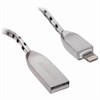 Кабель USB 2.0-Lightning, 1 м, SONNEN Premium, медь, для iPhone/iPad, передача данных и зарядка, 513126 - фото 2676155