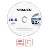 Диск CD-R SONNEN, 700 Mb, 52x, Slim Case (1 штука), 512572 - фото 2676318
