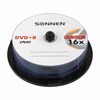 Диски DVD+R SONNEN, 4,7 Gb, 16x, Cake Box (упаковка на шпиле), КОМПЛЕКТ 25 шт., 513532 - фото 2676638