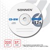 Диск CD-RW SONNEN, 700 Mb, 4-12x, Slim Case (1 штука), 512579 - фото 2676764