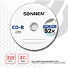 Диск CD-R SONNEN, 700 Mb, 52x, Slim Case (1 штука), 512572 - фото 2676793