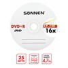 Диски DVD+R SONNEN, 4,7 Gb, 16x, Cake Box (упаковка на шпиле), КОМПЛЕКТ 25 шт., 513532 - фото 2677068