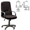 Кресло офисное "Менеджер", ткань, монолитный каркас, черное С-11, В-14 - фото 2677390