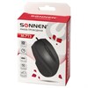 Мышь проводная SONNEN М-713, USB, 1000 dpi, 2 кнопки + колесо-кнопка, оптическая, черная, 512637 - фото 2678374