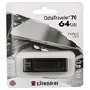 Флеш-диск 64GB KINGSTON DataTraveler 70, разъем Type-C 3.2, черный, DT70/64GB - фото 2678482