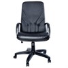 Кресло из натуральной кожи "Менеджер", монолитный каркас, черное - фото 2678494