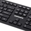 Клавиатура проводная SONNEN KB-8280, USB, 104 плоские клавиши, черная, 513510 - фото 2678502