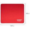 Коврик для мыши SONNEN "RED", резина + ткань, 220х180х3 мм, 513306 - фото 2678659