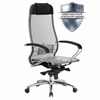 Кресло офисное МЕТТА "SAMURAI" S-1.04, сверхпрочная ткань-сетка, серое - фото 2678845