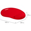 Коврик для мыши с подушкой под запястье SONNEN, полиуретан + лайкра, 250х220х20 мм, красный, 513301 - фото 2678863