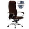 Кресло офисное МЕТТА "SAMURAI" KL-1.04, экокожа, темно-коричневое - фото 2678893