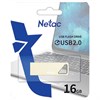 Флеш-диск 16GB NETAC U326, USB 2.0, металлический корпус, серебристый, NT03U326N-016G-20PN - фото 2679053
