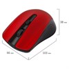 Мышь беспроводная SONNEN V99, USB, 1000/1200/1600 dpi, 4 кнопки, оптическая, красная, 513529 - фото 2679364