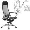 Кресло офисное МЕТТА "SAMURAI" S-1.04, сверхпрочная ткань-сетка, черное - фото 2679381
