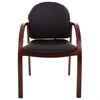 Кресло для приемных и переговорных CH-659, экокожа, черное матовое, 6066646 - фото 2679637