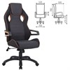 Кресло компьютерное BRABIX "Techno Pro GM-003", ткань, черное/серое, вставки оранжевые, 531813 - фото 2679856
