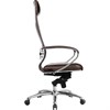 Кресло офисное МЕТТА "SAMURAI" SL-1.04, сверхпрочная ткань-сетка/экокожа, темно-коричневое - фото 2680147