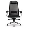 Кресло офисное МЕТТА "SAMURAI" SL-1.04, сверхпрочная ткань-сетка/экокожа, черное - фото 2680223