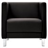 Кресло мягкое "Атланта", "М-01", 700х670х715 мм, c подлокотниками, экокожа, черное - фото 2680295