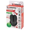 Мышь беспроводная с бесшумным кликом SONNEN V18, USB, 800/1200/1600 dpi, 4 кнопки, черная, 513514 - фото 2680446