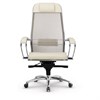 Кресло офисное МЕТТА "SAMURAI" SL-1.04, сверхпрочная ткань-сетка/экокожа, бежевое - фото 2680494