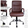Кресло офисное BRABIX "Space EX-508", экокожа, хром, коричневое, 531164 - фото 2680528