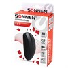 Мышь проводная SONNEN B61, USB, 1600 dpi, 2 кнопки + колесо-кнопка, оптическая, черная, 513513 - фото 2680577