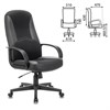 Кресло офисное BRABIX "City EX-512", кожзаменитель черный, ткань черная, TW, 531407 - фото 2680614