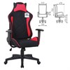 Кресло компьютерное BRABIX "GT Racer GM-101", подушка, ткань, черное/красное, 531820 - фото 2680630