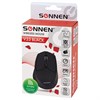 Мышь беспроводная SONNEN V33, USB, 800/1200/1600 dpi, 6 кнопок, оптическая, черная, SOFT TOUCH, 513517 - фото 2680649