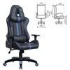 Кресло компьютерное BRABIX "GT Carbon GM-120", две подушки, экокожа, черное/синее, 531930 - фото 2680662