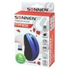 Мышь беспроводная SONNEN V99, USB, 1000/1200/1600 dpi, 4 кнопки, оптическая, синяя, 513530 - фото 2680850