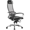 Кресло офисное МЕТТА "SAMURAI" SL-1.04, сверхпрочная ткань-сетка/экокожа, черное - фото 2680924