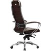 Кресло офисное МЕТТА "SAMURAI" KL-1.04, экокожа, темно-коричневое - фото 2681029