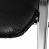 Кресло для приемных и переговорных "Samba", деревянные накладки, хромированный каркас, кожзам черный - фото 2681071