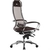 Кресло офисное МЕТТА "SAMURAI" S-1.04, сверхпрочная ткань-сетка, темно-коричневое - фото 2681085