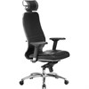 Кресло офисное МЕТТА "SAMURAI" KL-3.04, с подголовником, экокожа, черное - фото 2681132