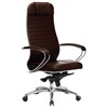 Кресло офисное МЕТТА "SAMURAI" KL-1.04, экокожа, темно-коричневое - фото 2681503