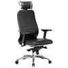 Кресло офисное МЕТТА "SAMURAI" KL-3.04, с подголовником, экокожа, черное - фото 2681522