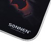 Коврик для мыши с подсветкой SONNEN "LIGHTING", резина+ткань, 350х270х4 мм, чёрный, 513316 - фото 2681703