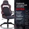 Кресло компьютерное BRABIX "Nitro GM-001", ткань, экокожа, черное, вставки красные, 531816 - фото 2681911