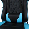 Кресло компьютерное BRABIX "GT Master GM-110", две подушки, экокожа, черное/голубое, 531928 - фото 2682371