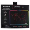 Коврик для мыши с подсветкой SONNEN "LIGHTING", резина+ткань, 350х270х4 мм, чёрный, 513316 - фото 2682388