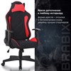 Кресло компьютерное BRABIX "GT Racer GM-101", подушка, ткань, черное/красное, 531820 - фото 2682460